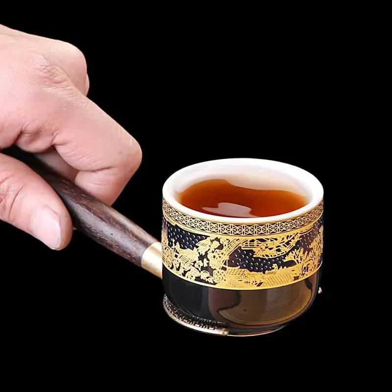 Lazy Person Tea Set Living Room Small Semi-automatic Stone Grinding  Divine Tool Kung Fu Cup Office Brewing  Pot