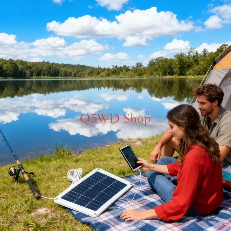 Q5WD Dense 5W12V Solar Device Panel Efficient Transportable Permanent Plan Holy being Camping Travel and Quests