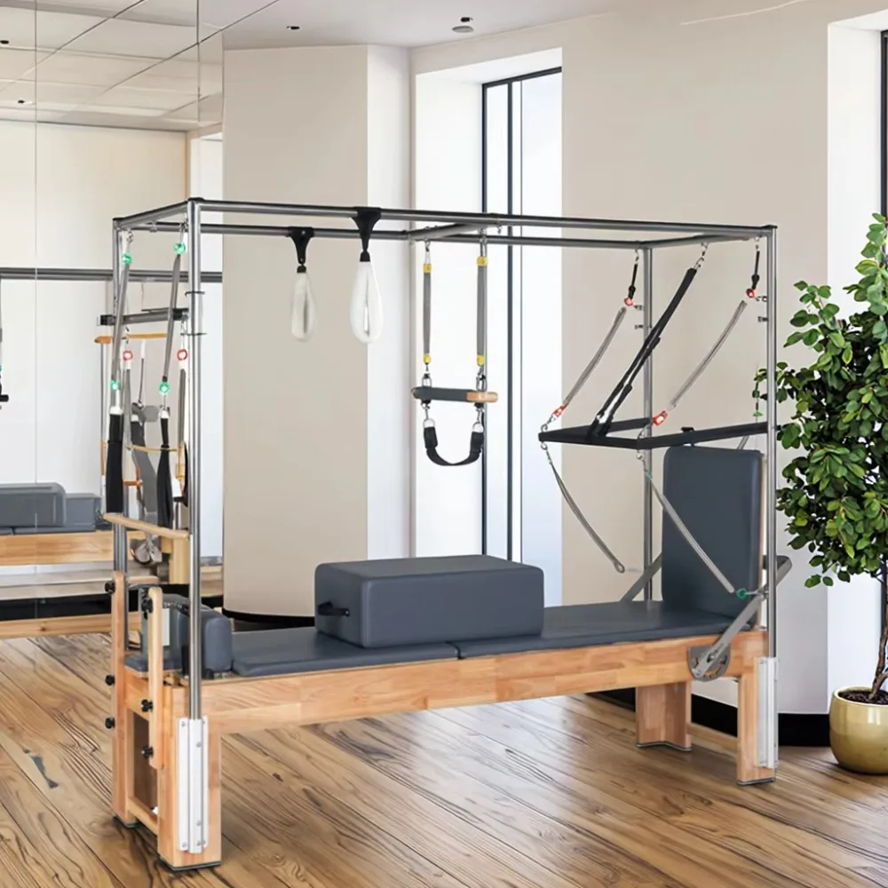 Factory Price Customized 3-in-1 Maple Reformer Yoga Pilates Reformer Full Air Trapeze Gym Fitness Equipment
