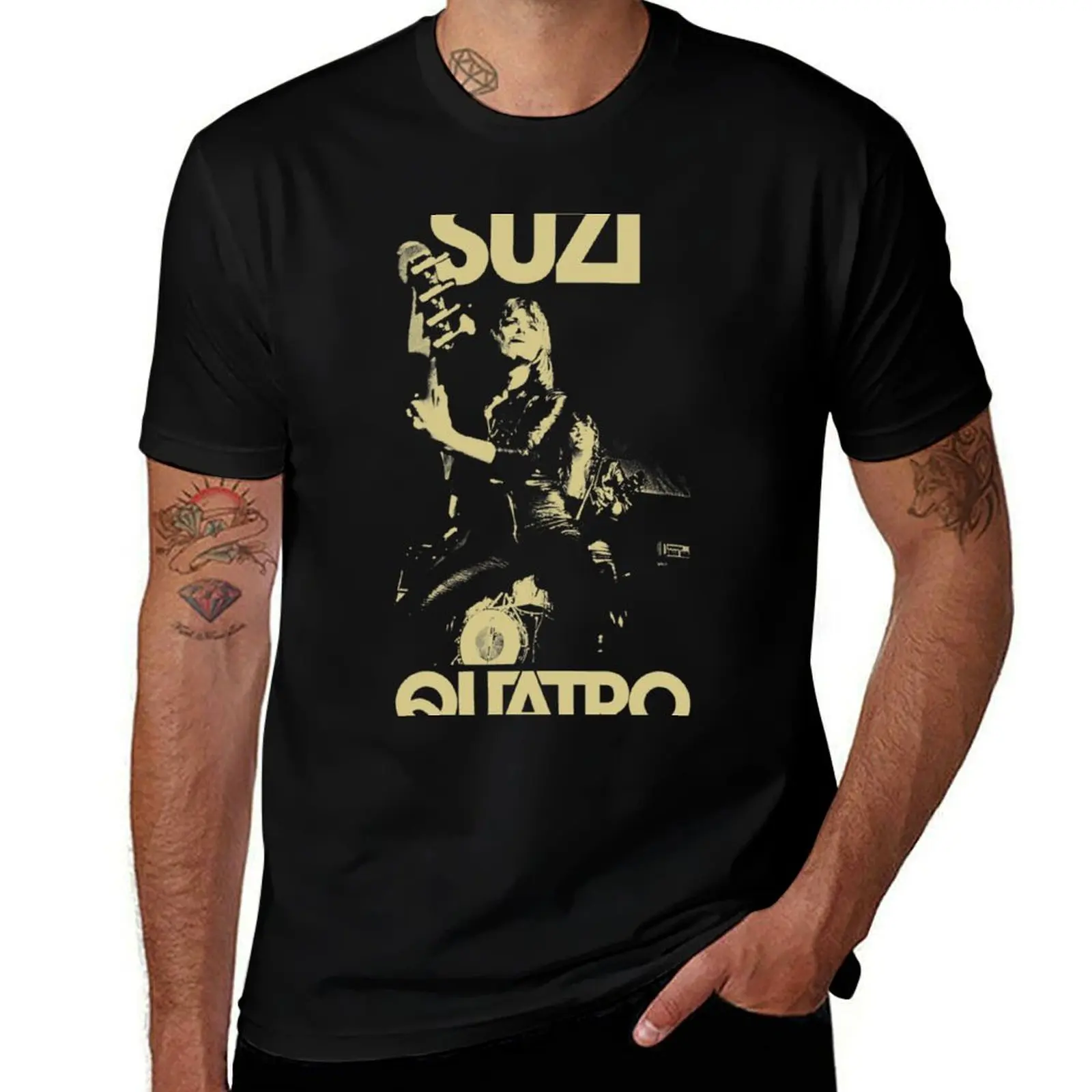 

Suzi Quatro Rock and singing retro 2 T-Shirt t shirts for man graphic vintage t shirts for man graphic tees T-Shirt
