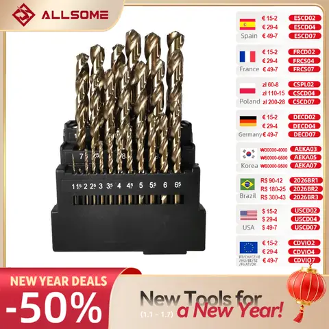 High Cobalt HSS Twist Drill Set Allsome