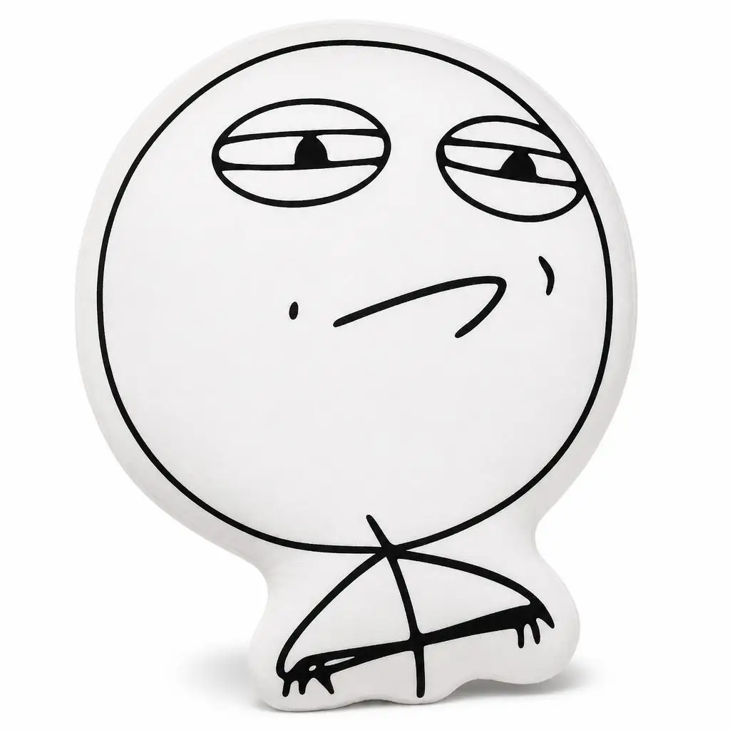 Challenge Accepted Rage Guy meme Plush Pillow Cushion Irregular Stuffed Throw Pillow Home Decor Gift Sofa Bed Couch