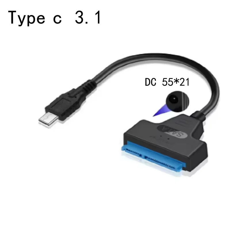 Cable USB 3.0 tipo C a SATA III, cable SATA a USB C, cable USB 3.0 de hasta 6 Gbps para disco duro externo HDD SSD de 2.5 pulgadas, adaptador SATA ﻿