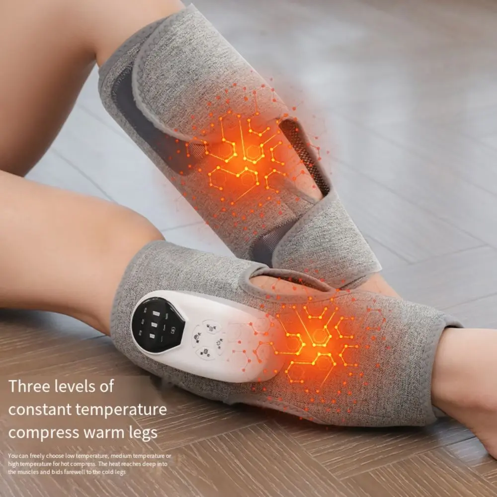 

Hot Compress Electric Leg Calf Massager Airbag Vibration Smart Leg Air Compression Massager Relax 3 Mode Pressotherapy
