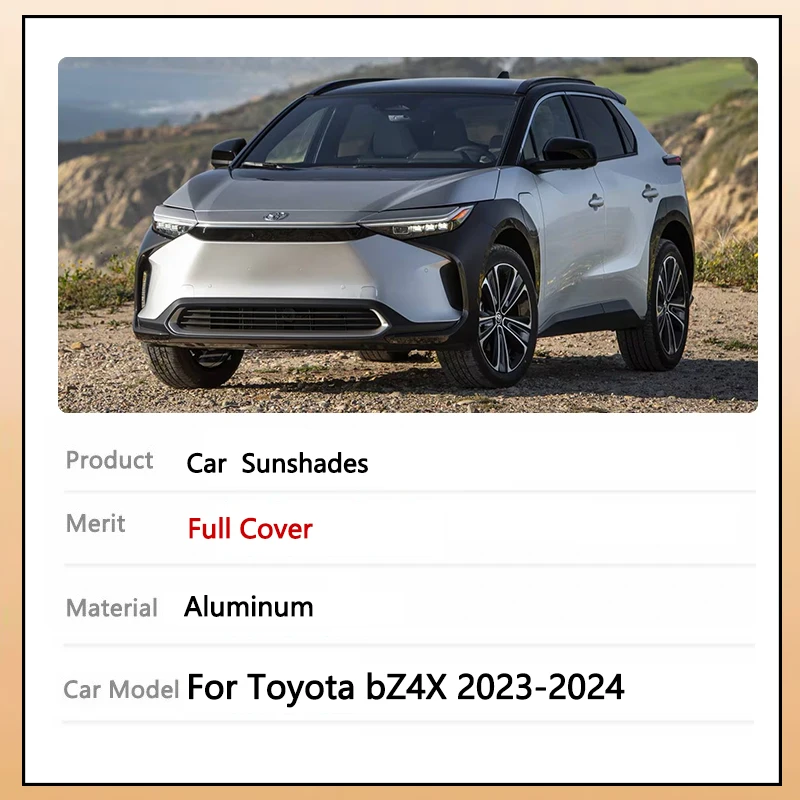 สําหรับ Toyota bZ4X Subaru Solterra EA10 2023-2024 เต็มรูปแบบ Sunshade Sun ป้องกันกระจกบังแดด Auto Parts อุปกรณ์เสริม