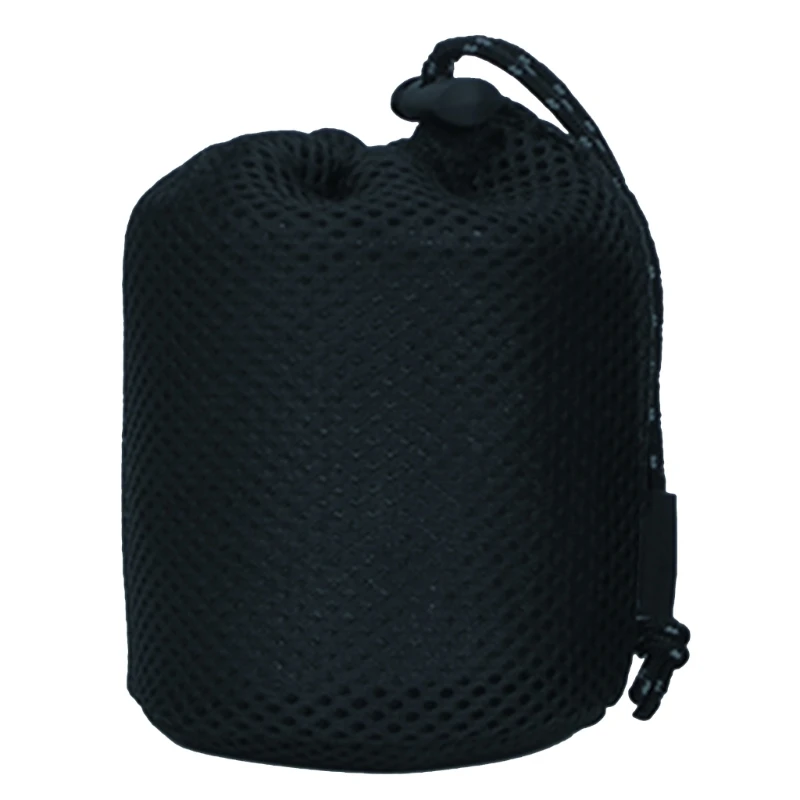 652D Black Nylon Mesh Bag Travel Stuff Sacks Drawstring Bag Outdoor Pots Storage Bag Camping Tableware Organizers Storage