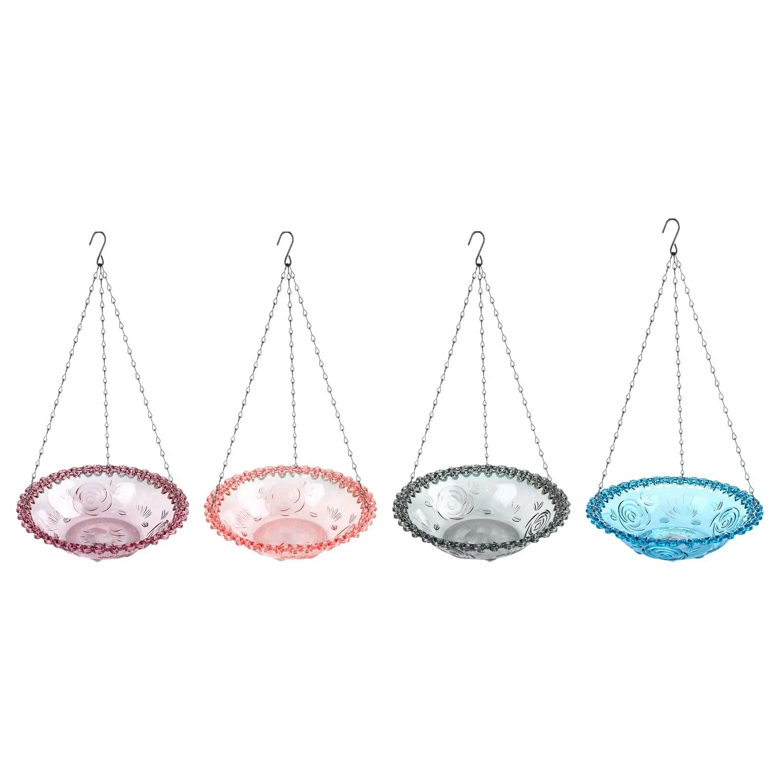 Hanging Bird Bath Birdbath Water Bowl Decorative Bird Feeding Station Outdoor Birdfeeder for Garden Outside Patio Decoration