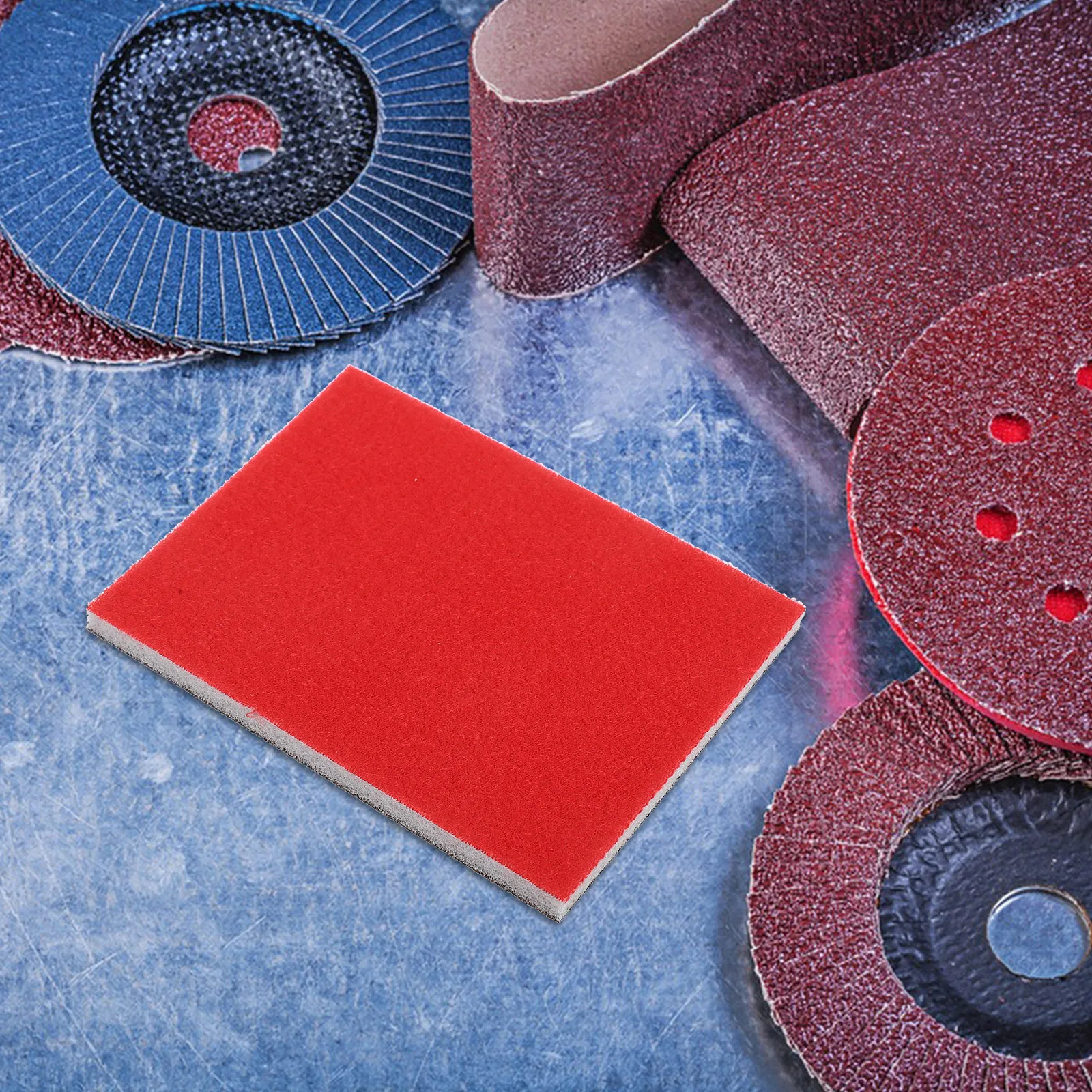 15 Pcs Flocking Sandpaper Sponge Medium Grit Flexible Plasterboard Multi Purpose Wet Dry Reusable Sanding Block Car Beauty Metal