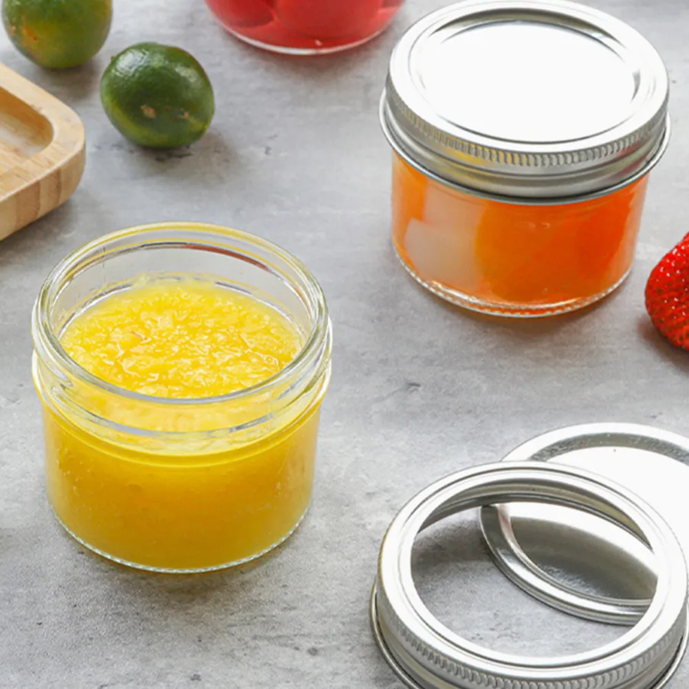 20Pcs Silver Aluminum Cap Jar Clear Plastic Storage Containers Versatile Household Kitchen Cream Candy Jars Airtight Lids view 5