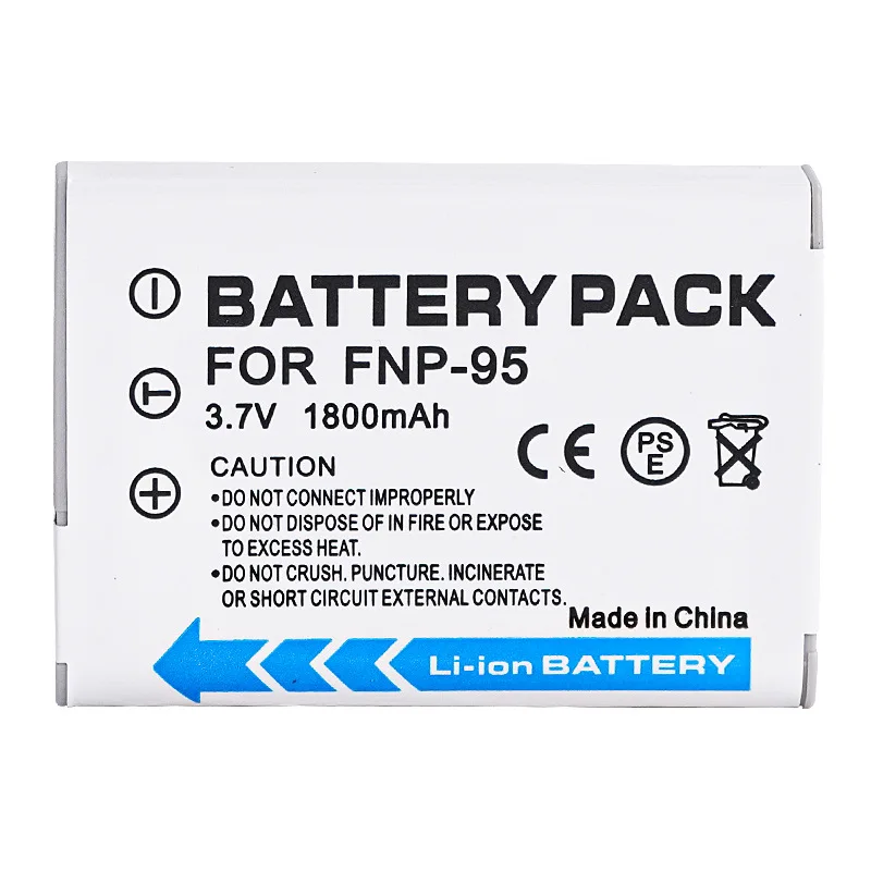 3.7V 1800mAh for Fujifilm XF10 X100S X100T X70 X30 X-S1 F30 X100 NP-95 Batteries