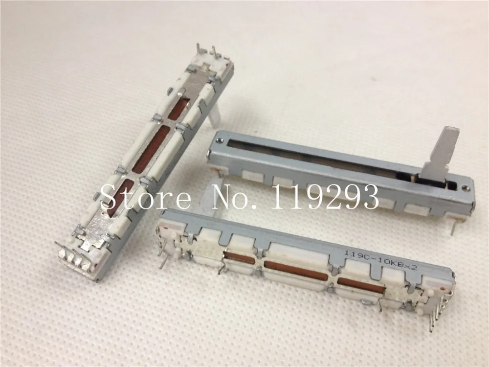 

[SA]ALPS 6 cm slide potentiometers B10KX2 15MM shaft--10PCS/LOT
