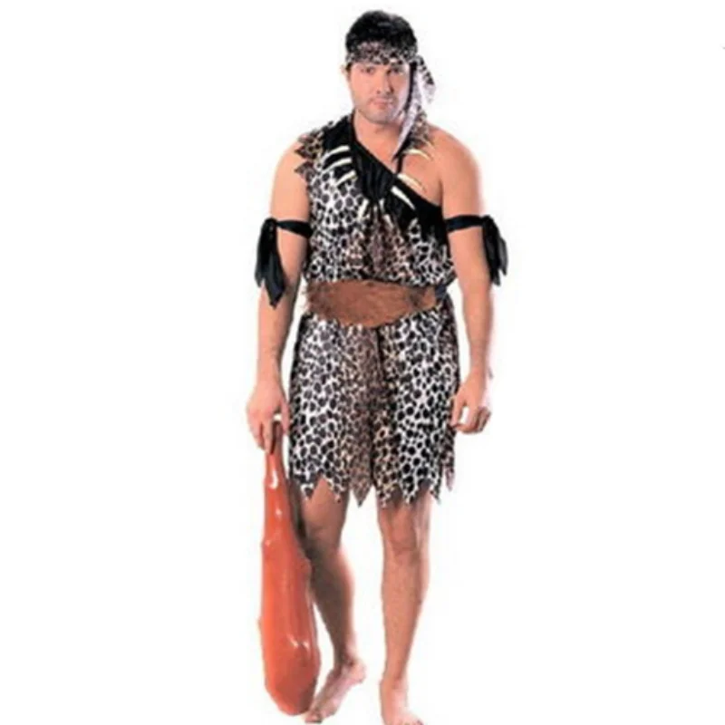 Halloween Costume Native American Costume Indian leopard Print Indian Costume Savage Couple Costume Stage Show Costume