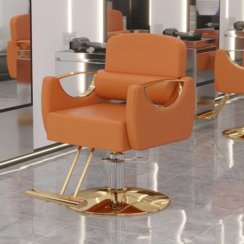 The same haircut chair in the barber shop, stainless steel armrest perm chair, liftable hairdressing chair, stainless steel foot