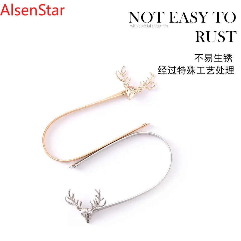 

Light Luxury Style Deer Head Magnetic Buckle Curtain Accessories Elastic Curtain Straps Tieback Hook Clips Home Decoration