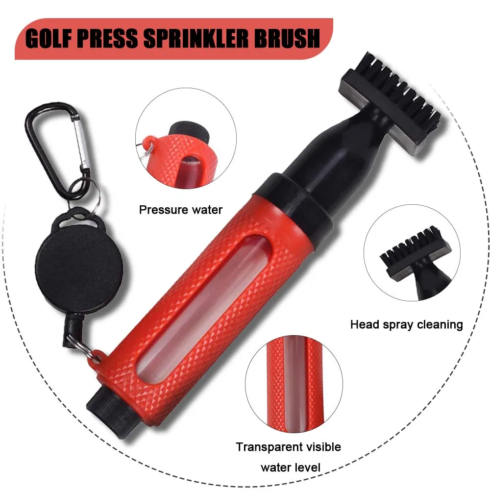 

[2025 Upgrade]High Quality Golf Bottom Press Water Cleaning Kettle Brush Portable Durable Golf Accessories