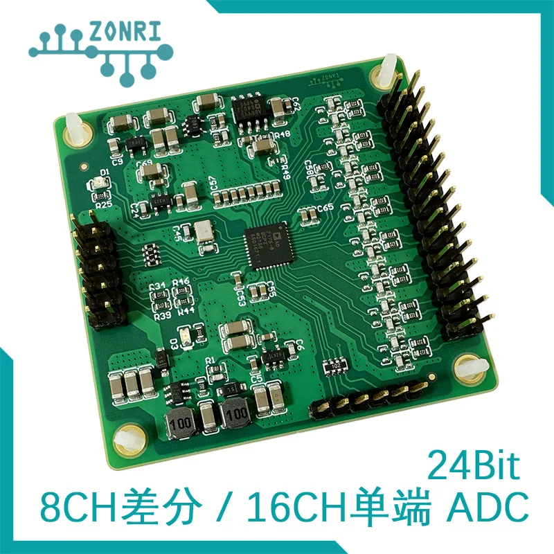 Módulo ADC de un solo extremo, diferencial de 8 canales, 24Bit, 250Ksps, 16 canales, AD7175-8