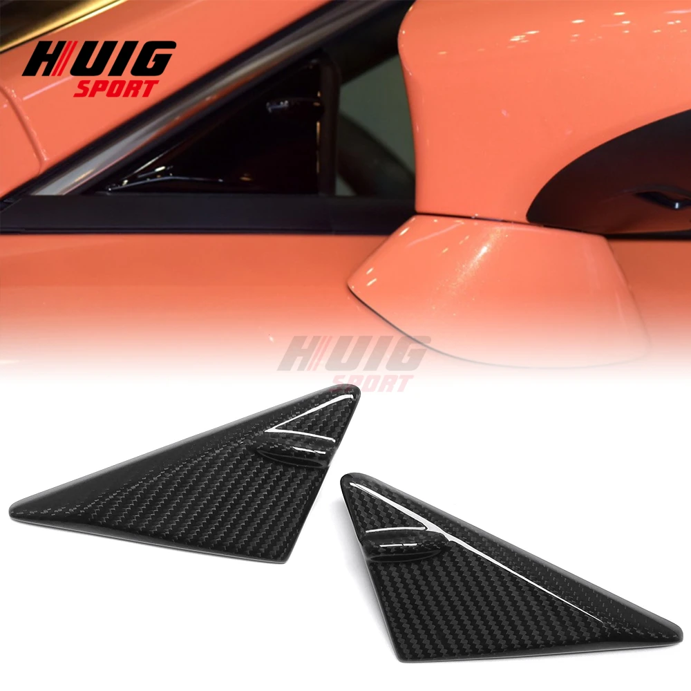 

For Lexus RC200t 300 350 RC F Sport 2015-2019 Carbon Fiber Car Exterior Front Window A-Pillars Anti-Wind Decoration Accessories