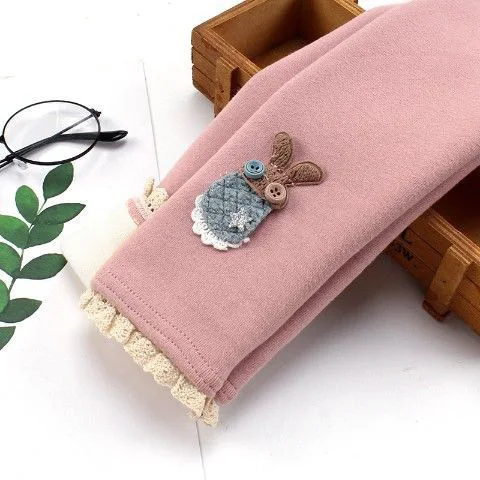 1pcs Autumn Winter Gir Legging Baby Plush Pant Kid Thermal Pants Children Fashion Korean Version Trouser Cartoon Slimming Bottom