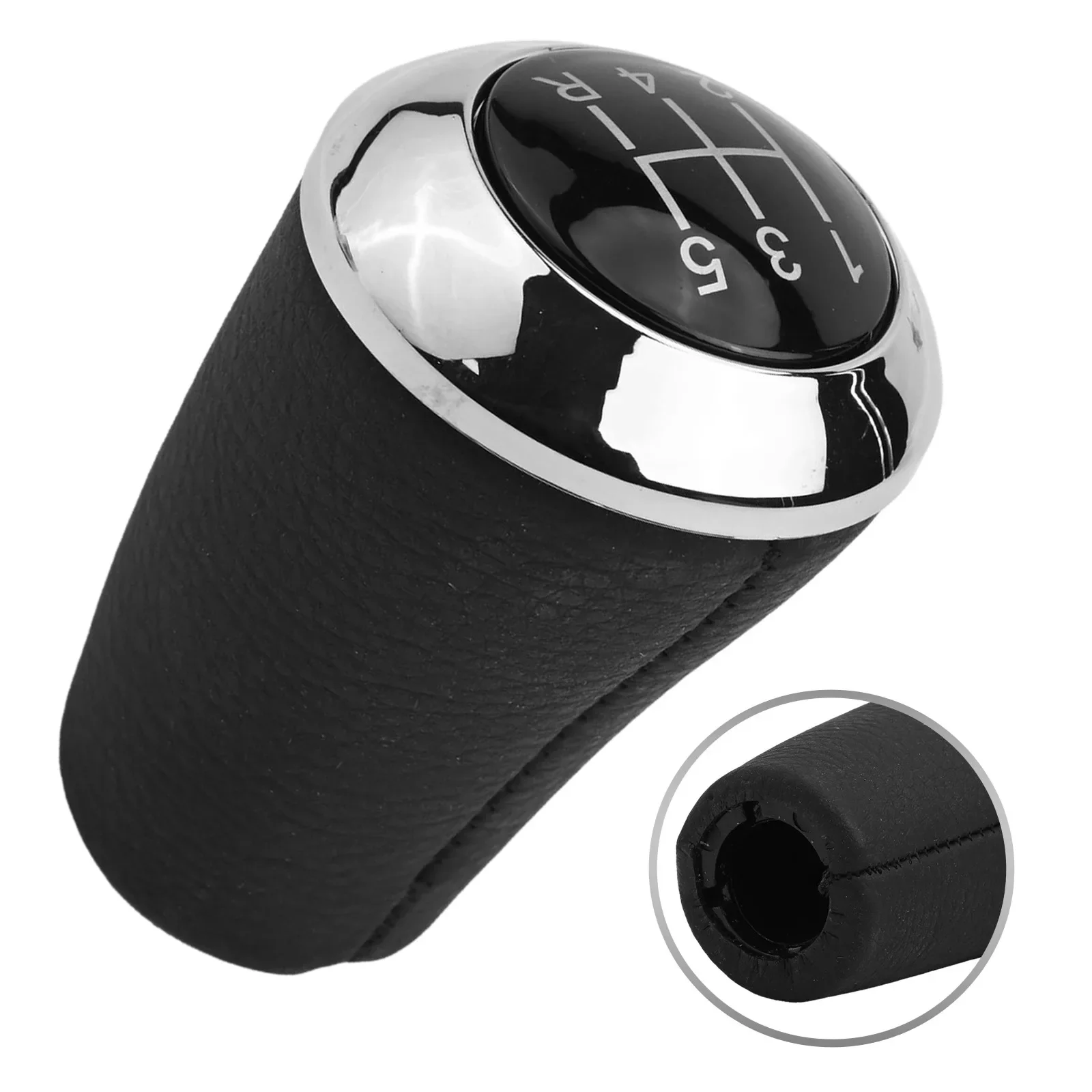 

Chrome Leather Gear Shift Knob Designed for MAZDA 3 For BL 5 For CR CW 6 II GH Effortless Installation and Seamless Fit
