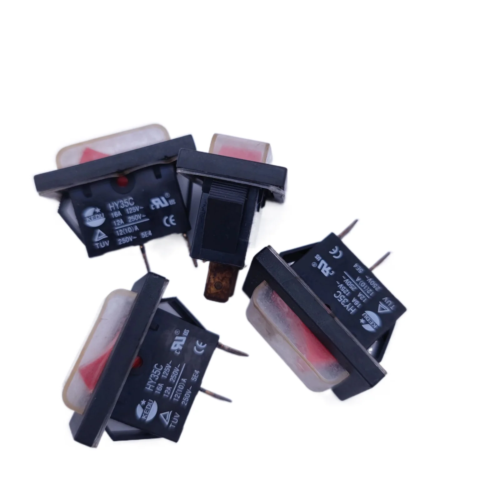 2pcs Waterproof Rock Switch 125V/250V 12(10)A Power Tools Push Button ON OFF Switches 2Pins HY35C