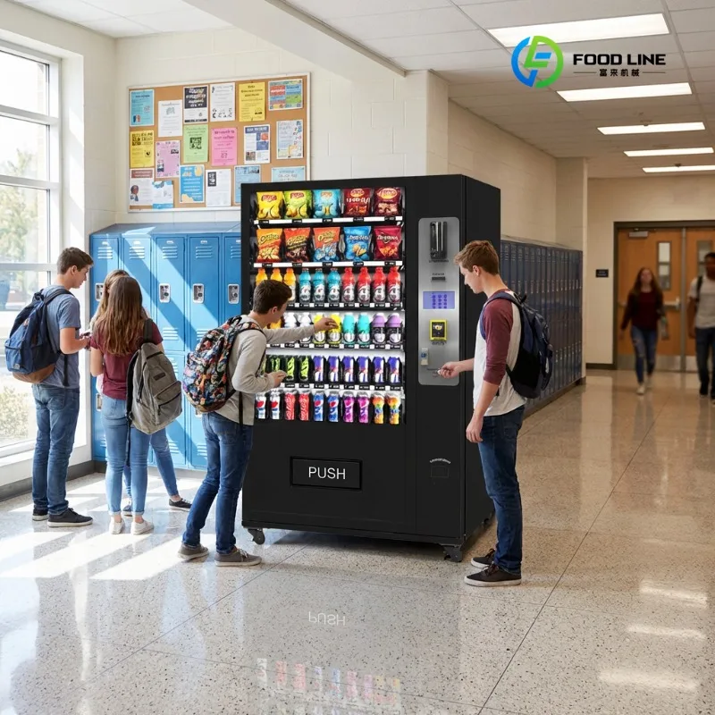 New Shipping Maquinas Expendedoras Snack Vending  Machine for Foods and Drinks with Age Verification Custom
