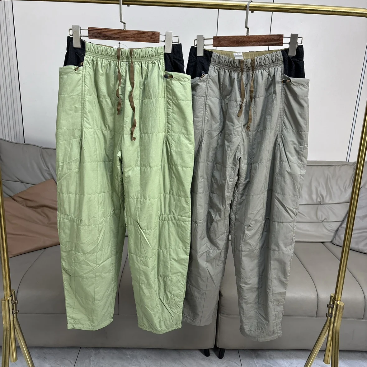 

Couples Loose Fit Cotton Pants Windproof Warm Winter Outdoor Sports Casual Straight Leg Trousers Breathable Comfortable Polye...