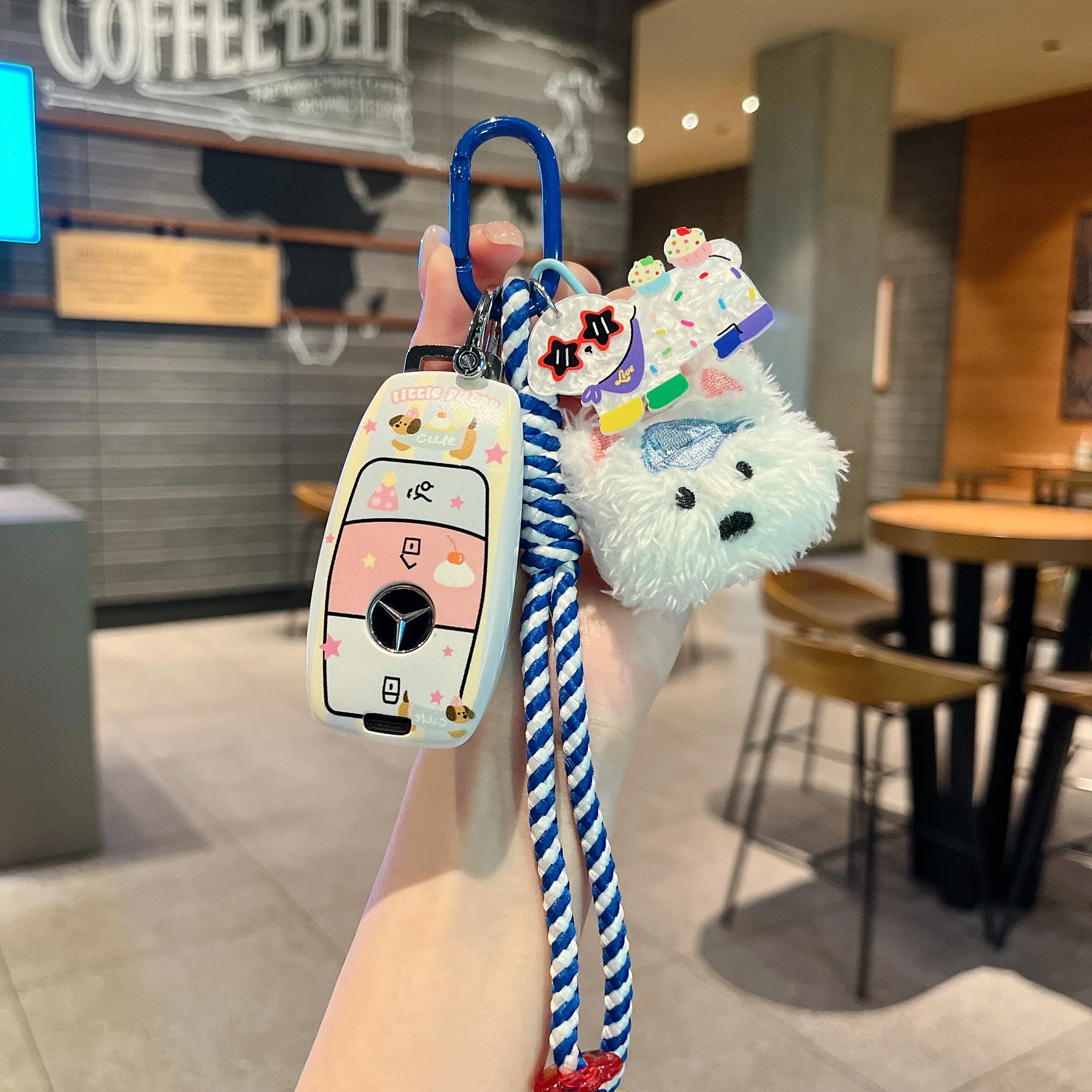 حافظة مفاتيح السيارة المطبوعة لسيارة Mercedes Benz E S G Class GLC CLE CLA GLB GLS W177 W205 W213 W222 X167 AMG E200 E260 Shell Fob