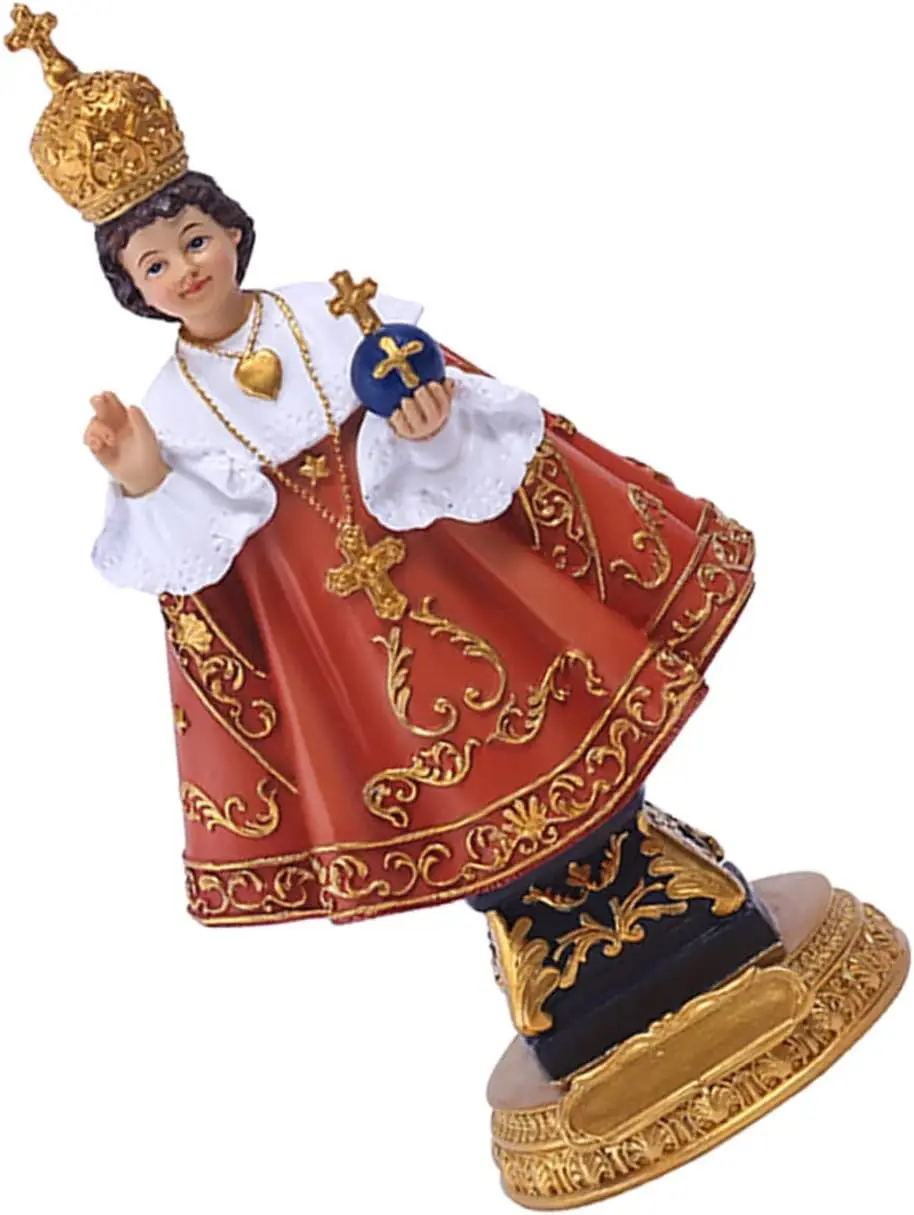 

Jesus Ornaments Infant of Prague Statue Ornament for Kids Infant Jesus of Prague Statue