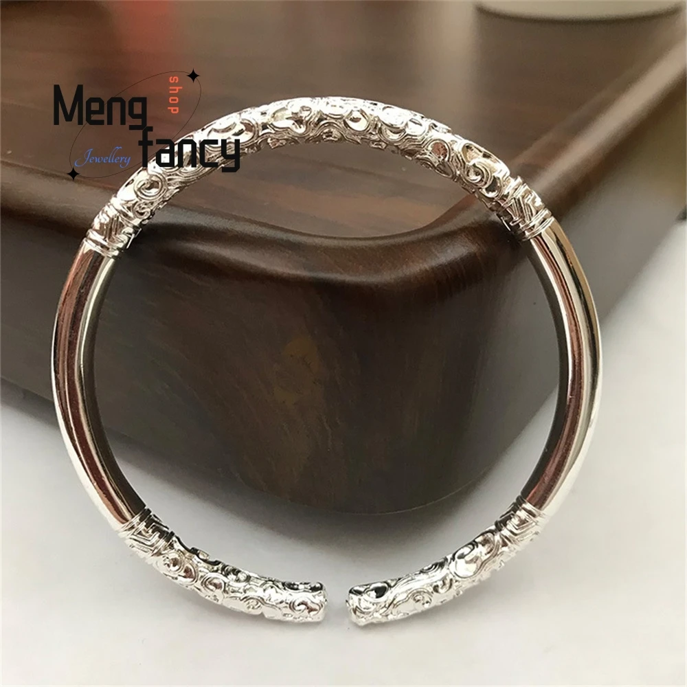 

Браслет Ruyi Golden Hoop Rod, мужской персонализированный и мощный твердый браслет, открытый браслет Xiangyun, изысканные модные украшения
