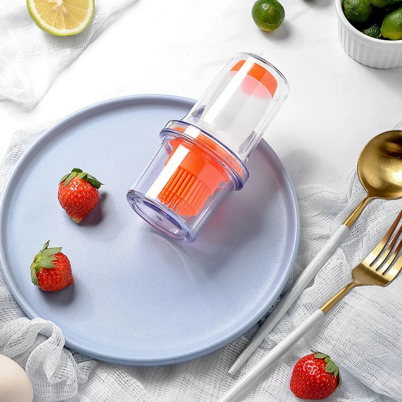 Silikon glas Öl flasche Bürsten behälter Küche Oliven pumpe Topf Essig Spray Grill Kochgeschirr