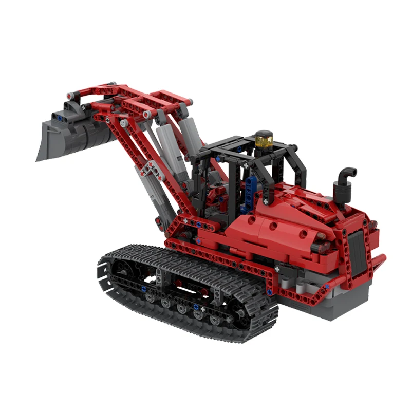 MOC-200871 City Modernized Engineering Model Building Blocks Tracked Loading Vehicle Puzzle Toys Children's Collection Gifts