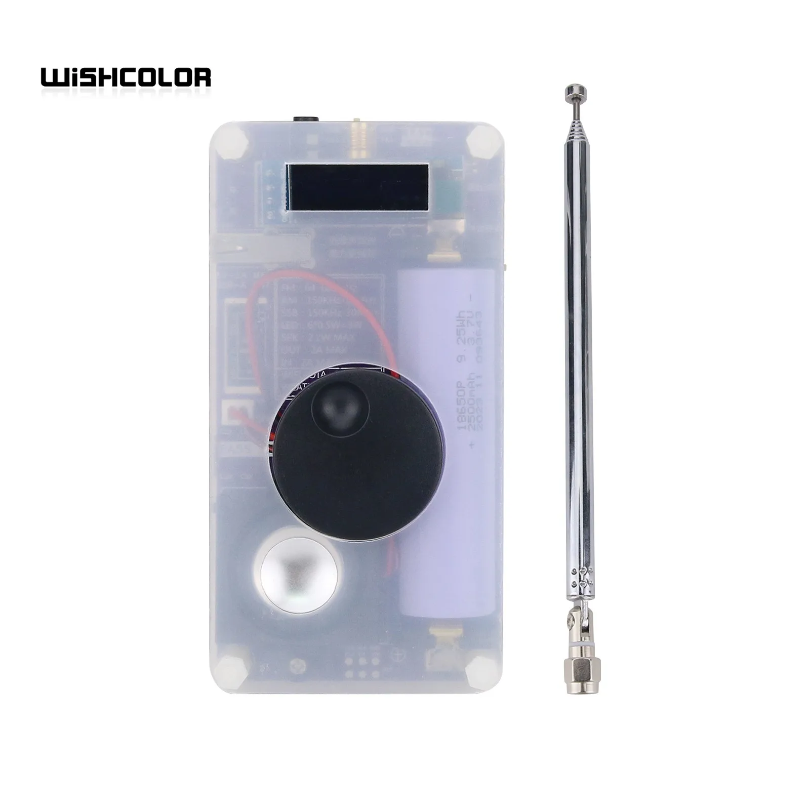 Wishcolor Transparent Welded SSB Full Band Radio High Sensitivity Intelligent Radio with 2500mAH 18650 Battery