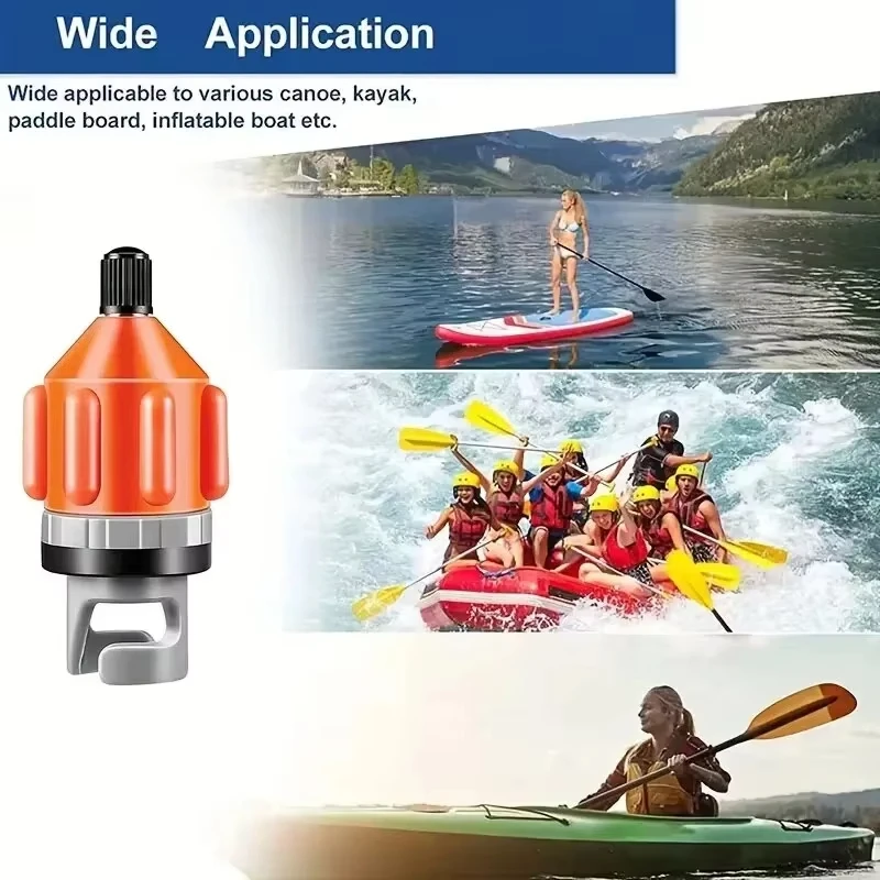 

Multifunctional Air Valve Adapter Kit, Inflatable Pump Connector for SUP Board Kayak Canoe Rubber Boat, Pump Converter Accessory