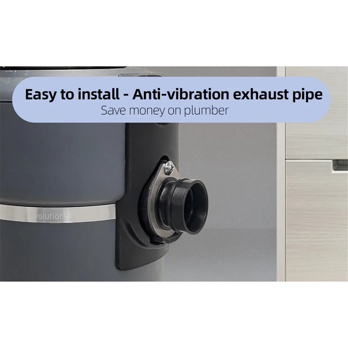 ABNJ 75499 Flex Coupler Garbage Disposal for ,Flex Discharge Anti-Vibration Tailpipe Mount Coupling Replace 74085