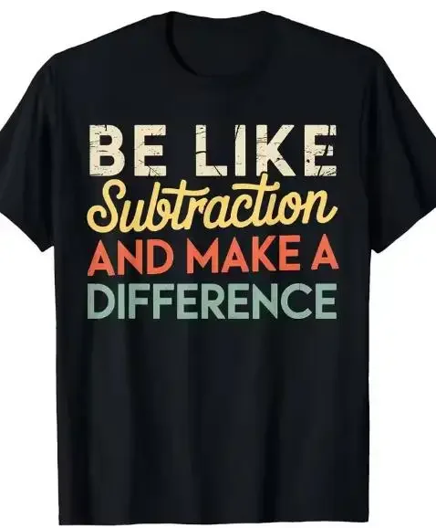 Funny Math Teacher Shirt Women Subtraction Make A Difference Graphic Tees Back To School Outfits Casual Summer Tops