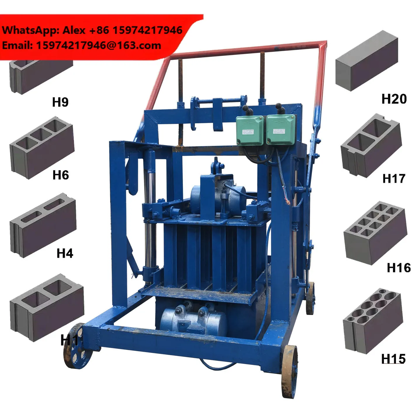 Building Machine Brick Block Machine 2-45 Big Capacity Paving Block Making Machine Manual Press Brick Cement Molds Concrete
