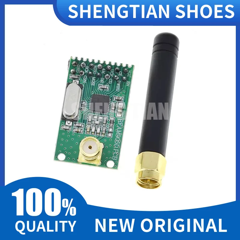 NRF905 Wireless Transceiver Module Wireless Transmitter Receiver Board NF905SE With Antenna FSK GMSK Low Power 433 868 915 MHz