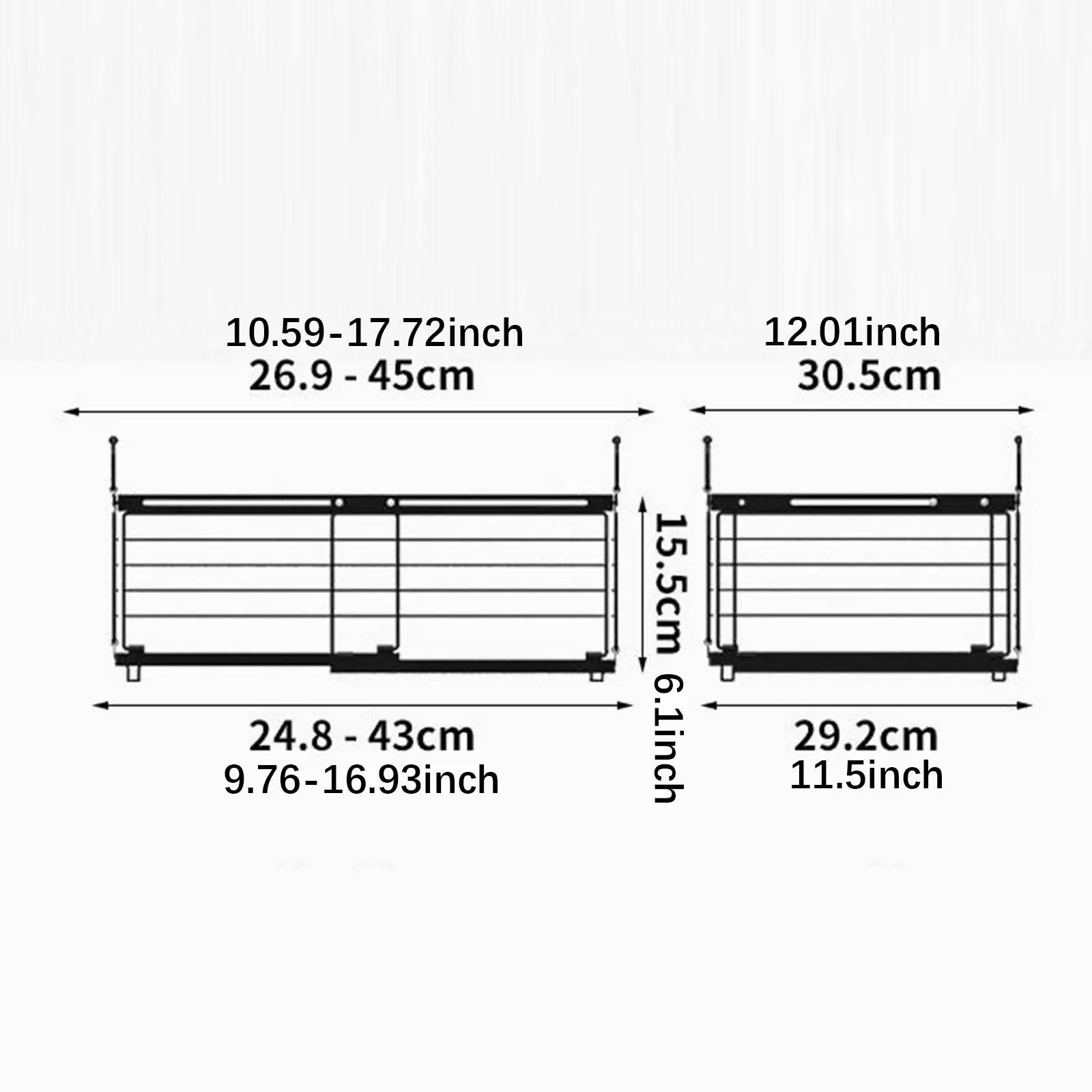 Adjustable Freezer Organizer Bin Carbon Steel Storage Basket Stackable Divider Rack for Chest Freezer Food Pantry