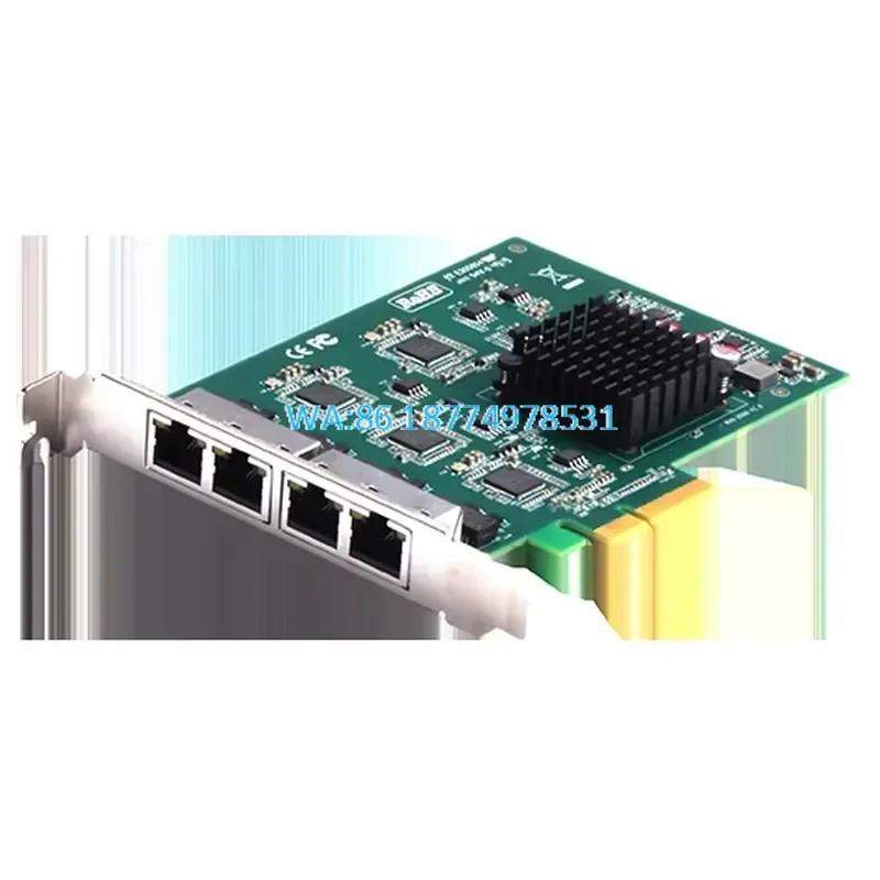 Wmwmnu 4 Port PoE Network Card for I210 Gigabit Ethernet PCI Express X4 Internal Wired Adapter for Industrial Network
