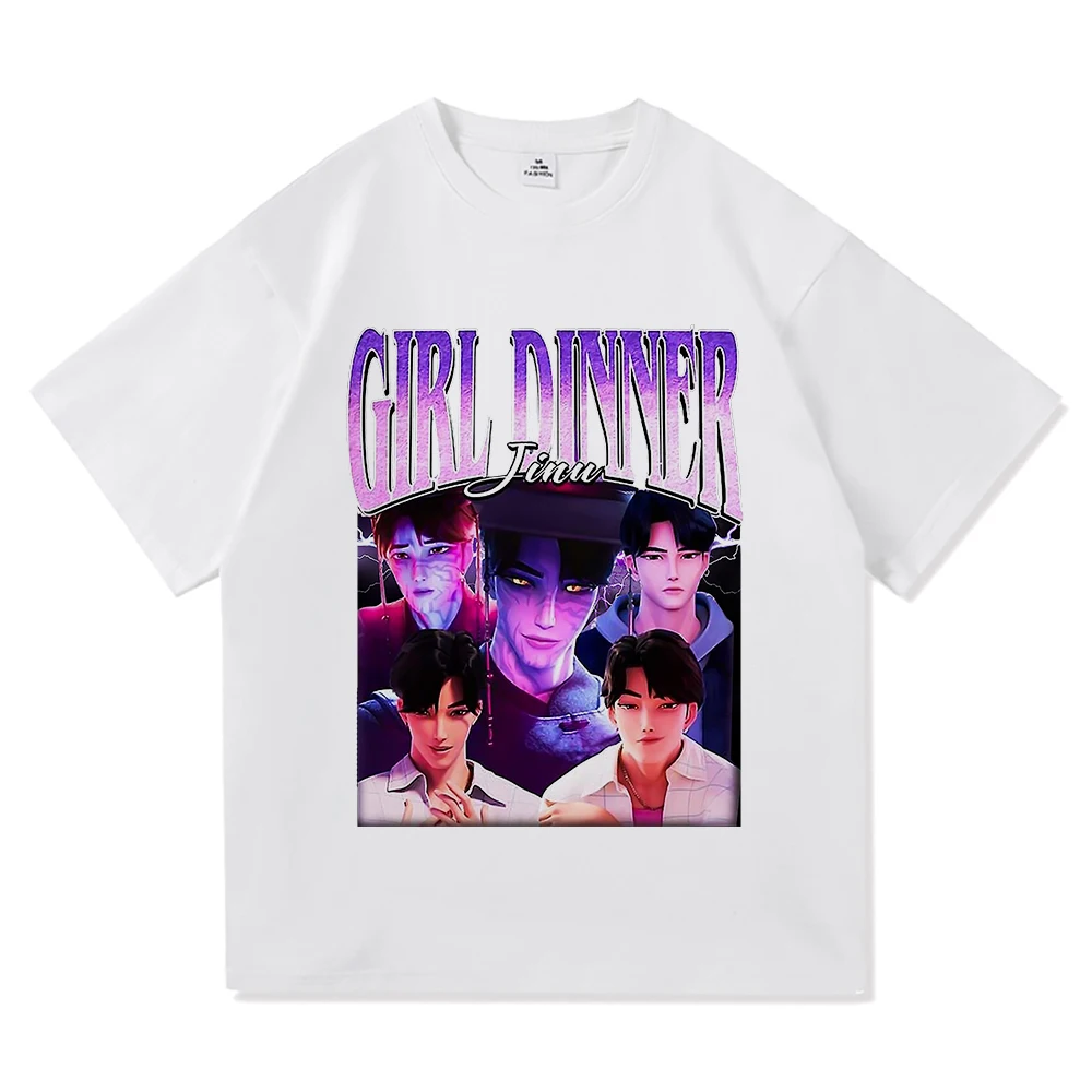 

Girl Dinner Abby Jinu T Shirt 2025 Anime Demon Hunters Saja Boys Men/women Clothing Vintage Harajuku High Quality Cotton Tshirts