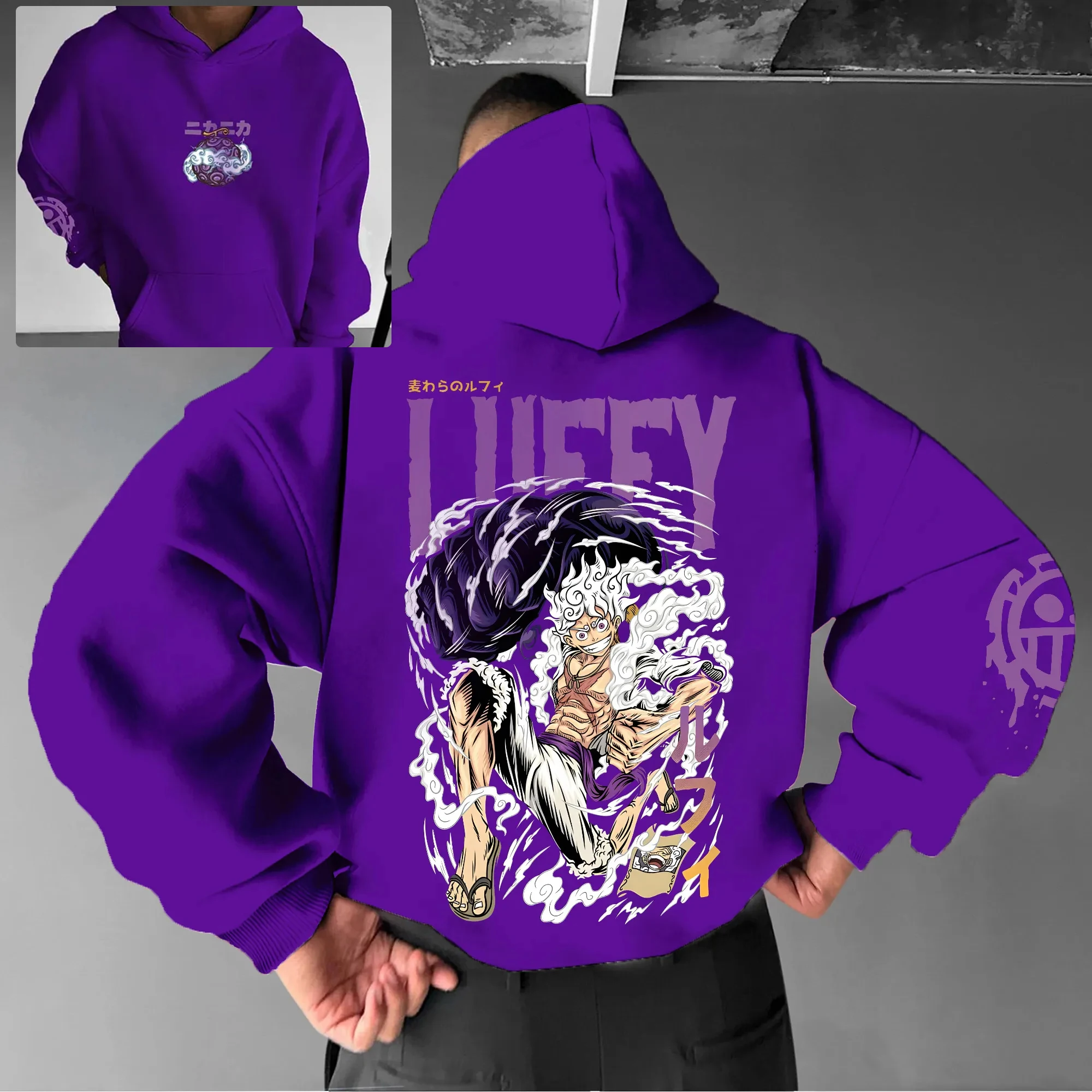 

Loose Hoodie Men and Women Adult Children 3D Printing Solon Three Knife Flowing Spring and Autumn Coat One Piece