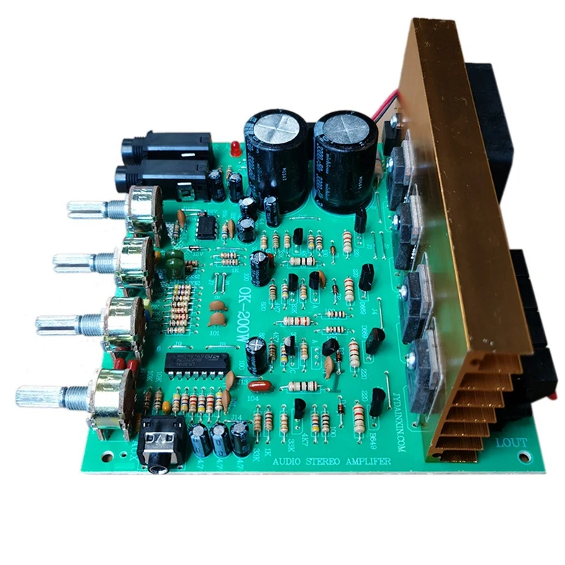 

200W 2.0 Audio Power Amplifier Board HIFI Stereo Amplification Digital Reverb Microphone Amplifier Tone Board