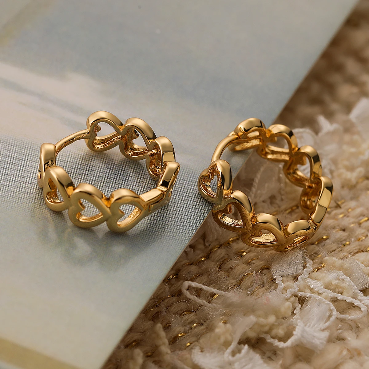 INS Vintage Stylish Hoop Earrings For Womon Girl,Delicate Smooth Surface Plating OL Party Daily Jewelry