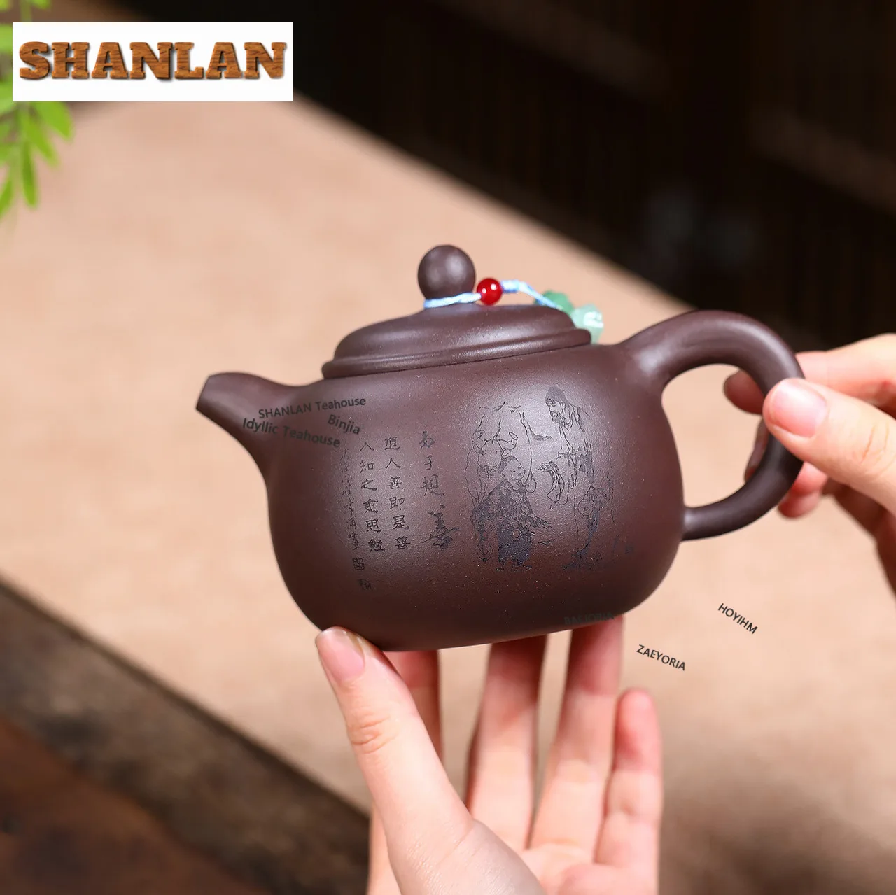 340ml Boutique Yixing Purple Clay Teapots Handmade Liquor Music Dragon Vase Pot Raw Ore Mud Tea Making Kettle Chinese Zisha Gift
