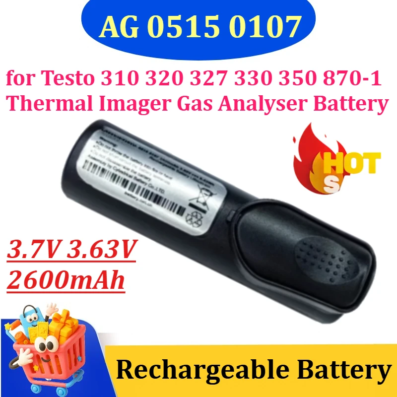 AG 0515 0107 3.7V 2600mAh for Testo 310 320 327 330 350 870-1 Thermal Imager Gas Analyser Battery