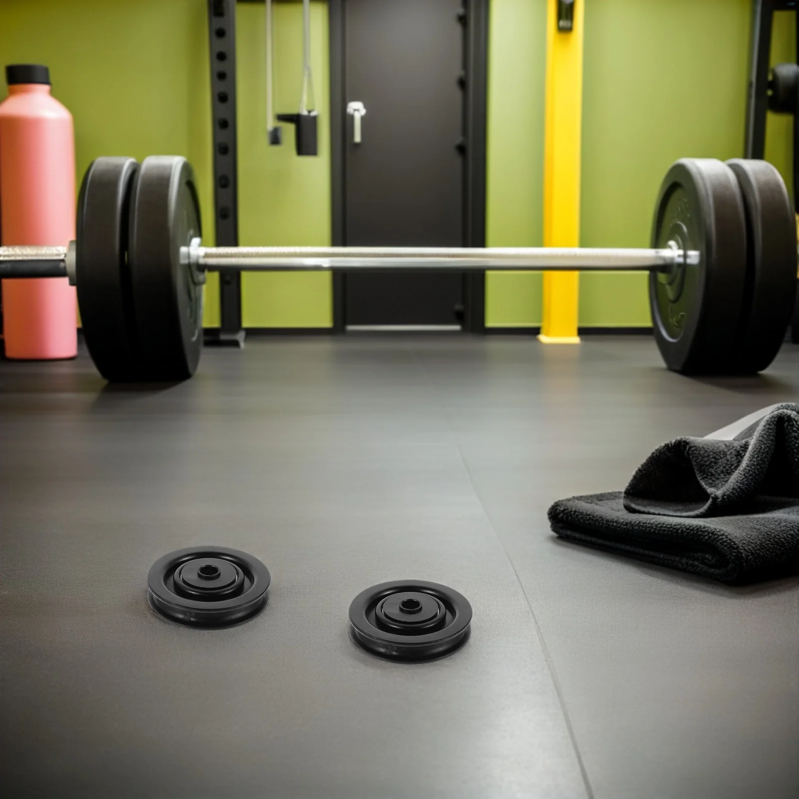 4 قطعة عجلة بكرة تحمل النايلون قدرة تحميل عالية أداء سلس العالمي الصالة الرياضية كابل بكرة استبدال أجزاء