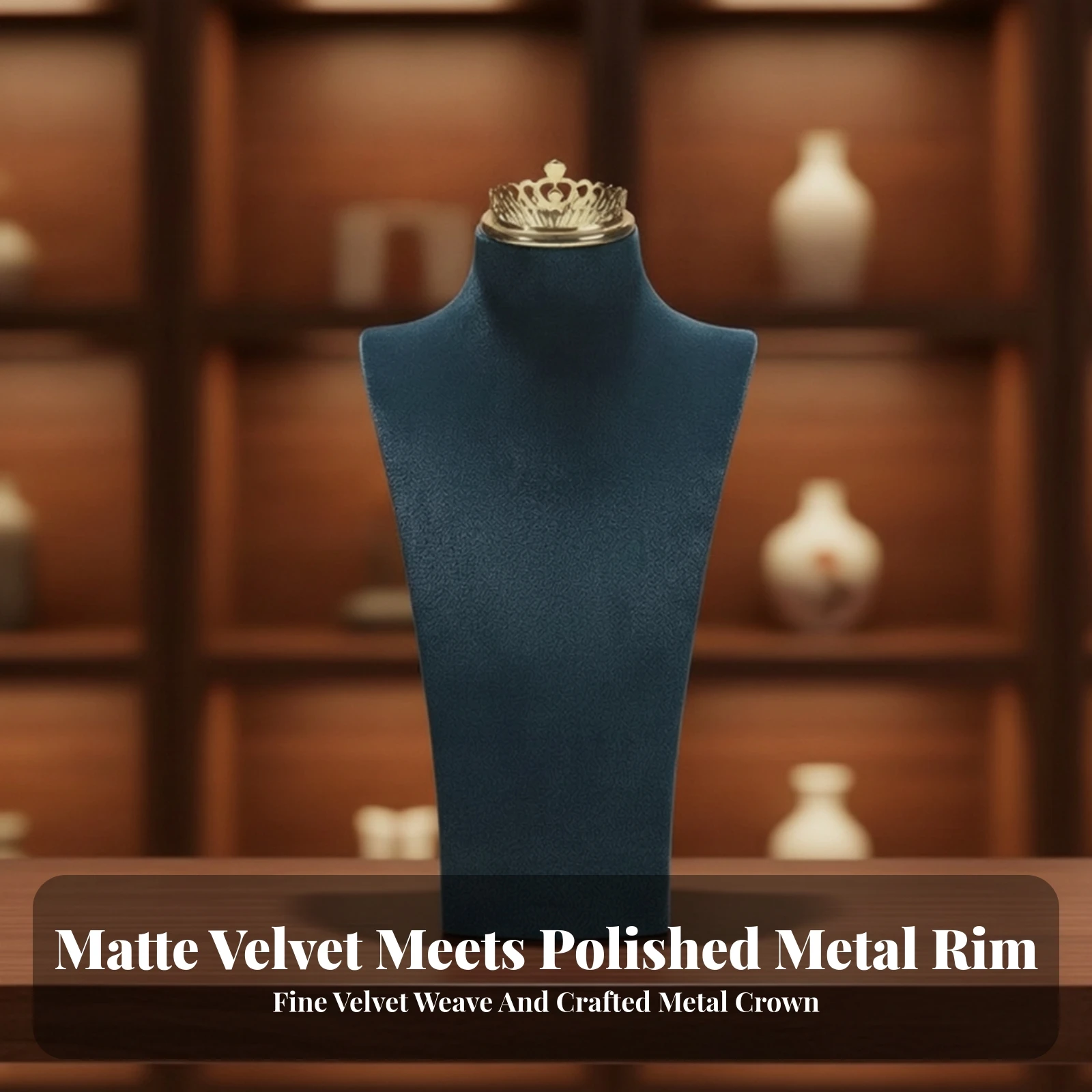 Necklace Display Bust Soft-Touch Jewelry Display Bust Stand Compact Long-Lasting for Boutiques, Retail Counters, Vanities