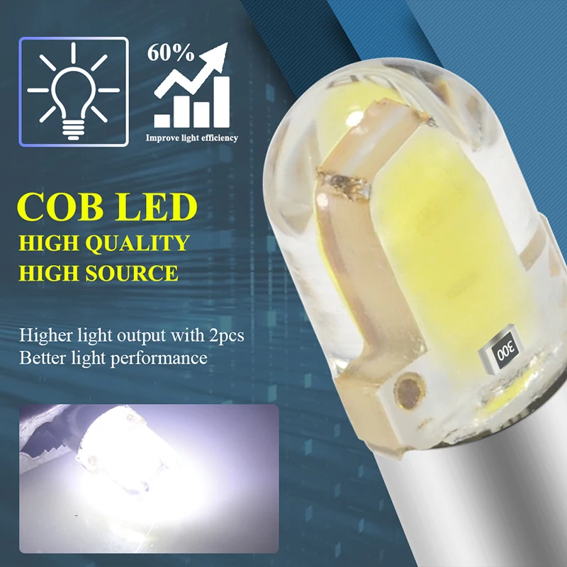 10pcs Car LED BA9S T4W H6W W5W COB 2LED CANBUS Bulb Car Interior LED License Plate Light Marker Reading Auto Lamp White