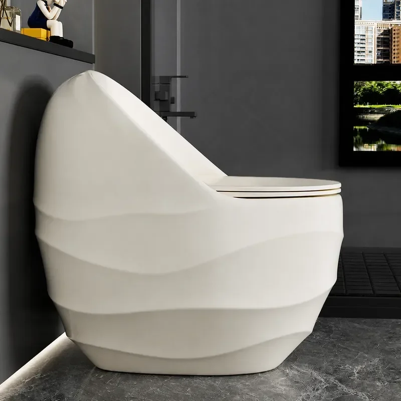 Manufacturer One Piece Egg Shaped Toilet Super Swirl Siphon Hotel Engineering Wholesale Household Chaozhou