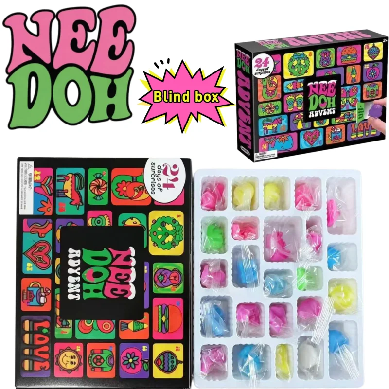 Image of Neue Needoh Pinch Le Blind Box: Hochwertige, farbenfrohe, individuelle, weiche, niedliche Modellfiguren für Schüler zum Ziehen und Zerlegen – Le Spielzeug